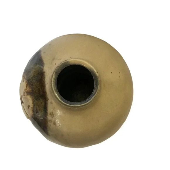 Studio Art MULE SPRINGS POTTERY 6" Tall Handmade Bulb Stoneware Vase Unique - Picture 7 of 15